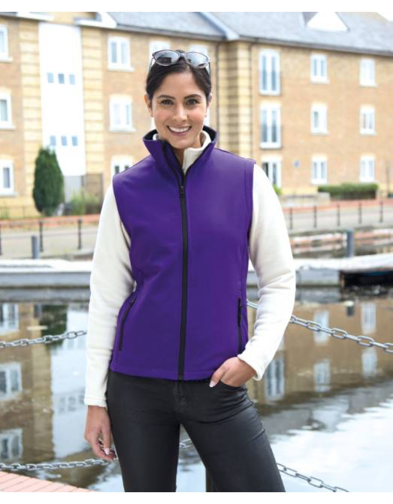 Vestă softshell cu 2 straturi pentru femei, imprimabilă